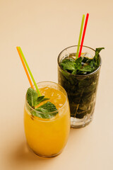 a dish in a restaurant on an olive background