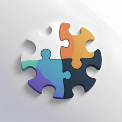 Obraz premium A logo representing puzzle and assembly