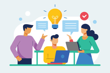 Team brainstorming innovative ideas collaboration project