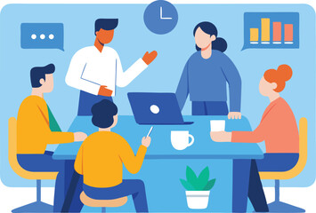 Team meeting collaboration business people office workplace