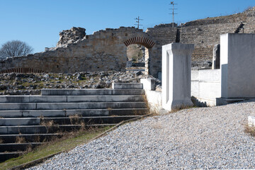 Ruins at archaeological area of Philippi, Greece