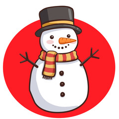  Cartoon Snowman Icon
