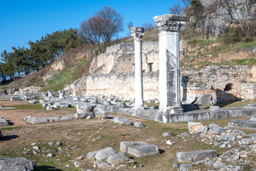 Ruins at archaeological area of Philippi, Greece