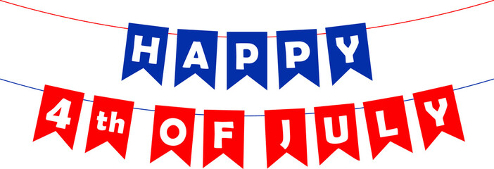 happy 4th of july pennants