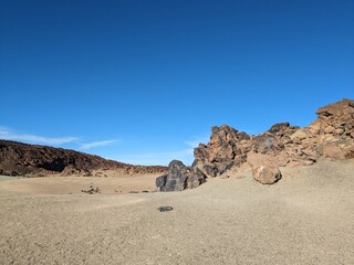 Tenerife panorama landscape,beautiful nature view mountains from hiking trips on Tenerife island, Canary Islands Spain