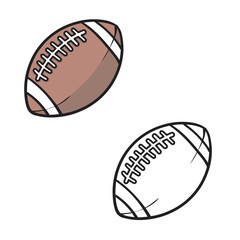 rugby vector illustrations. coloring. drawing. simple. easy to edit