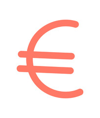 Obraz premium Euro symbol represents currency of the eurozone. This finance icon signifies economic trade and investment in the market. Ideal for business, banking, and financial industries, this modern vector