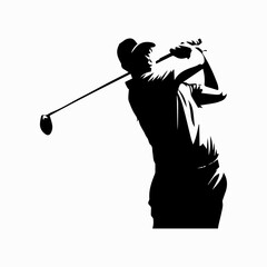 golf player silhouette