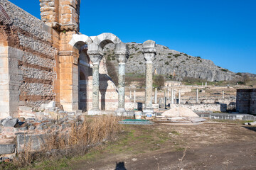 Ruins at archaeological area of Philippi, Greece