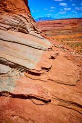 Red Sandstone Layers in Desert Wilderness Beehive Trail Arizona Close Up