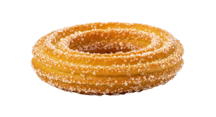 Golden Churro Ring Dusted with Sparkling Sugar Crystals Delicious Treat