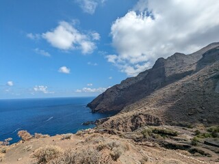 Tenerife panorama landscape,beautiful nature view mountains from hiking trips on Tenerife island, Canary Islands Spain