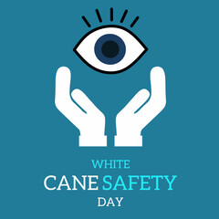 White cane  Safety Day background. Suitable for White cane Safety Day Backgrounds, Posters, Banners, Advertisements, Greeting Cards.