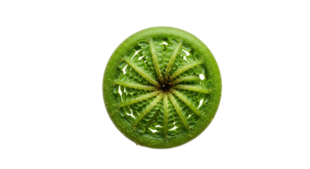 Intricate Fern Sorus Radial Symmetry in Vivid Green