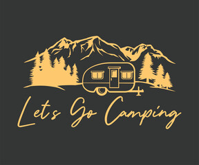 Let's go camping, Wild nature explorer shirt design