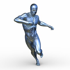 男性サイボーグ　3DCGレンダリング