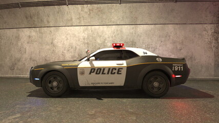 パトカー　3DCGレンダリング © tsuneomp