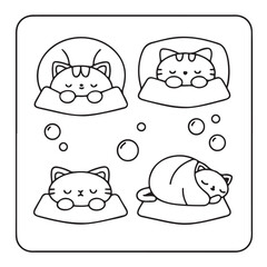  Comfy patterns coloring pages, comfy coloring book, bold and easy coloring pages, coloring book, line art, illustration, victor, black and white