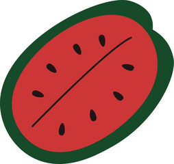 Sliced Watermelon with Seeds