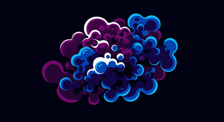 Vibrant Abstract Blue Purple Cloud