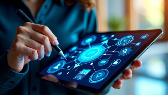 Ai tablet learning system interface