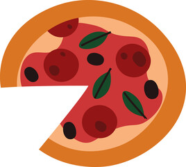 Pizza Slice with Toppings