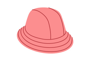 Transition Bucket Hat. Summer Head Fashion accessory cap with narrow brim clothing technical illustration. Vector headgear for Men, women, unisex style flat template CAD mockup sketch outline isolated