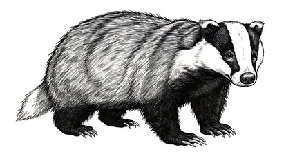 Obraz premium Badger illustration
