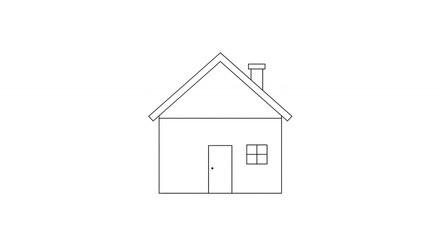 Obraz premium Outlined house illustration