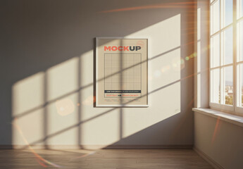 Vertical Poster Mockup Cromatic Light Effect