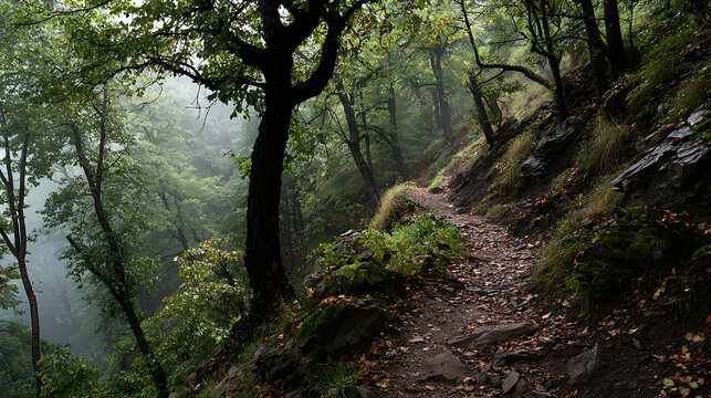 Forest Mountain Path In Zanjan Highlands, Great For Seasonal Exploration Themes