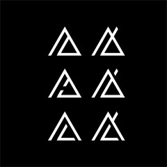 Letter A logo design with a triangle concept.