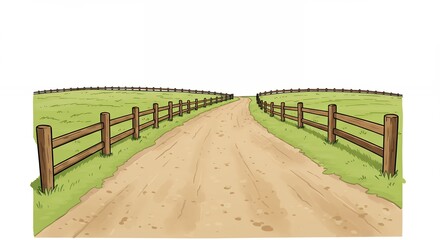 Fototapeta premium Rural path through fields