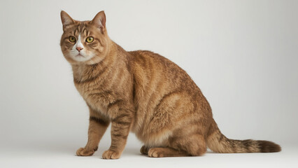 Obraz premium cat on white background