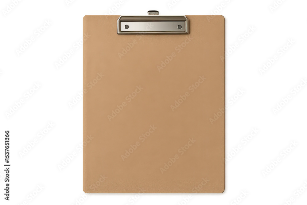 Poster clipboard with blank paper and transparent background, perfect for adding your own text or images