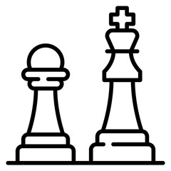 Chess line icon