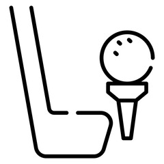 Golf line icon