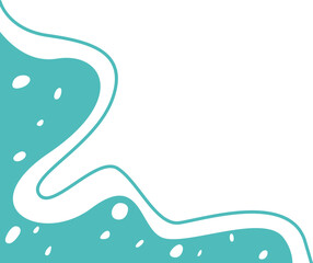 Abstract Organic Shape Corner