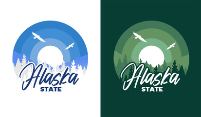 alaska state with beautiful natural scenery