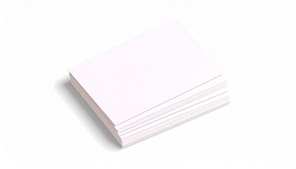 Stack of Blank White Paper Cards Perfect for Note-Taking, Crafts, or Invitations