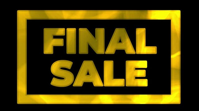 Final Sale Announcement Text Animation: Last Chance for Huge Discounts!