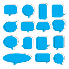 Speech bubble collection. Set of speech bubble. Speech bubble comic symbol. Blank white speech bubbles.