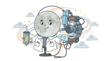 Moon character in scientific exploration