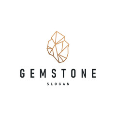 Fototapeta premium gemstone logo design natural gemstone chunks with a modern simple line concept as a symbol of jewelry simple illustration template