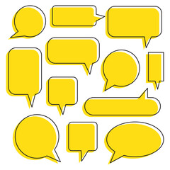 Speech bubble collection. Set of speech bubble. Speech bubble comic sign. Speech bubbles isolated on white background.