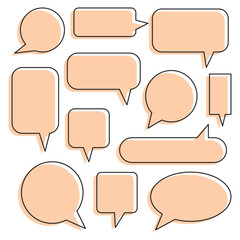 Speech bubble collection. Set of speech bubble. Speech bubble comic sign. Speech bubbles isolated on white background.