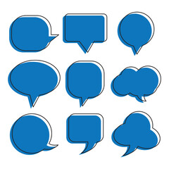 Speech bubble comic buttons for web design. Speech bubble collection. Set of speech bubble. Speech bubble comic signs.