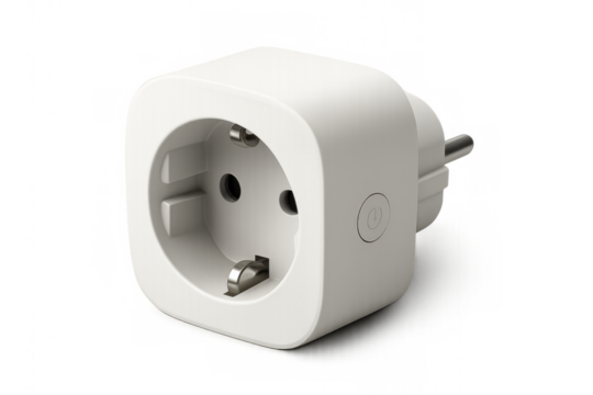 Smart white electrical outlet enabling wireless home device management against clean isolated surface