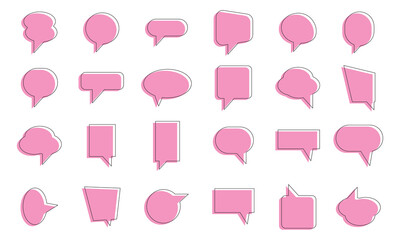 Speech Bubble set. Talk bubble. Cloud speech bubbles collection. Vector