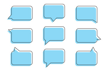 Speech Bubble set. Talk bubble. Cloud speech bubbles collection. Vector